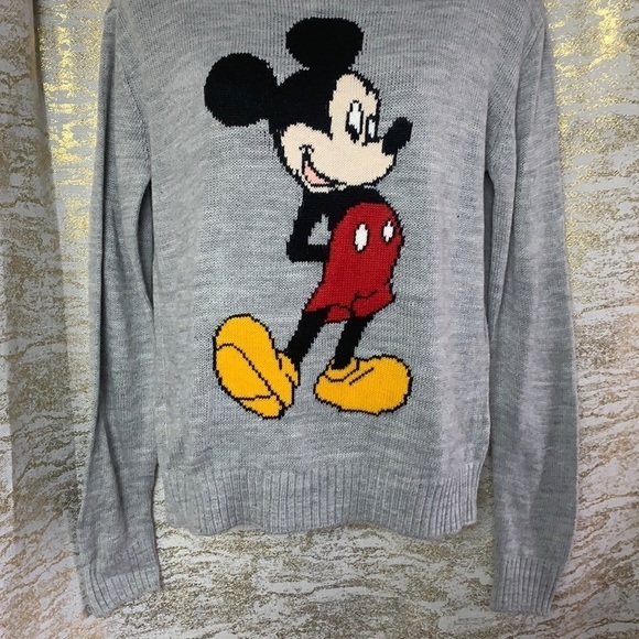 H&M - Divided X Disney Grey Mickey Mouse Sweater Size XS - Picture 4 of 12